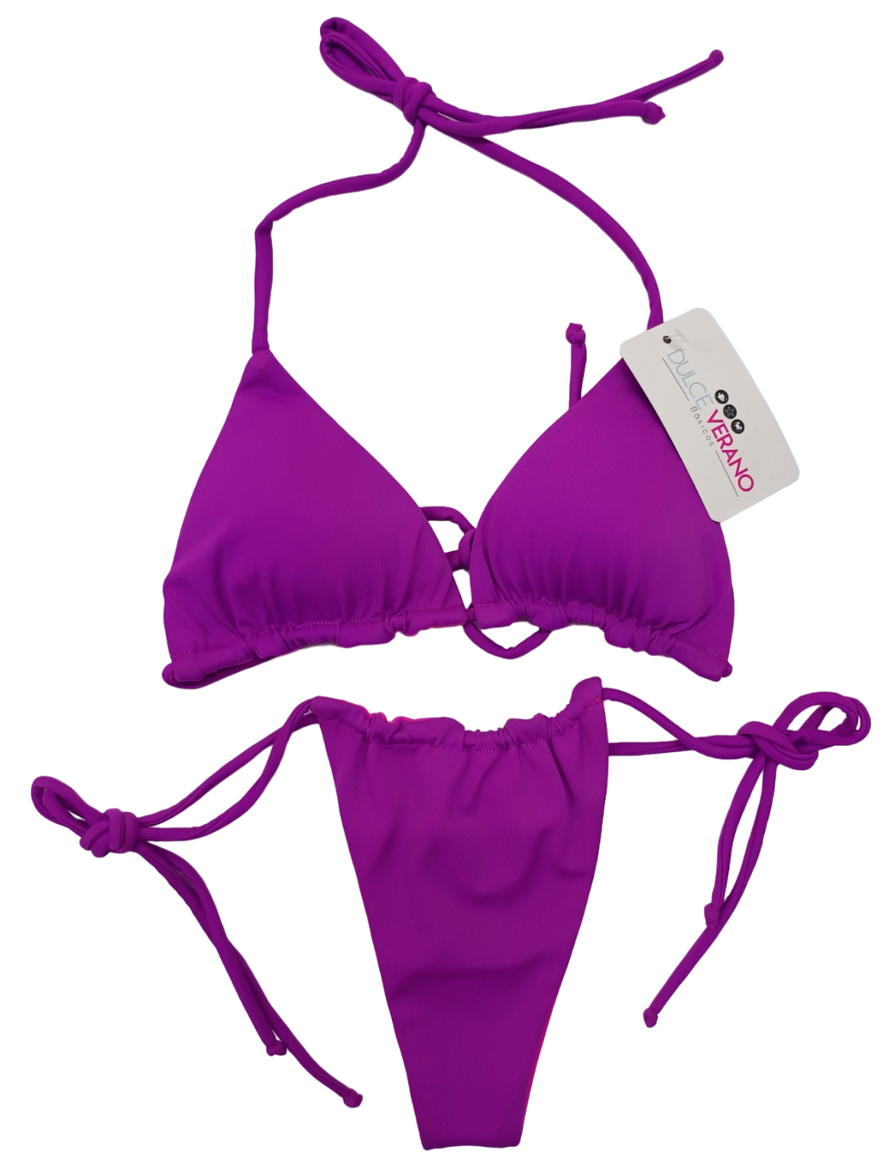 Bikini Asoleador Doble Faz Talla Única Morado