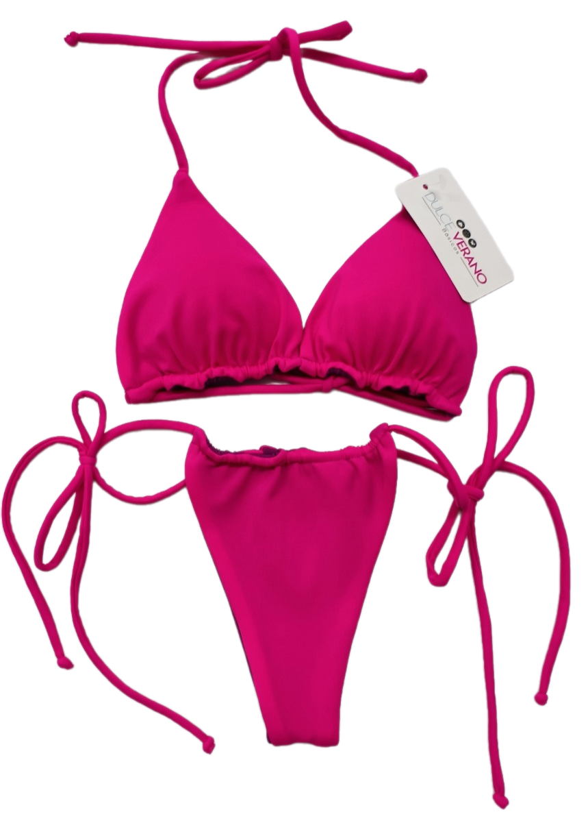 Bikini Asoleador Doble Faz Talla Única Magenta
